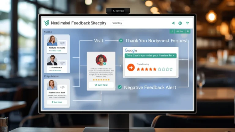 Automated restaurant review workflow with post-visit triggers and Google review routing in Fixxable