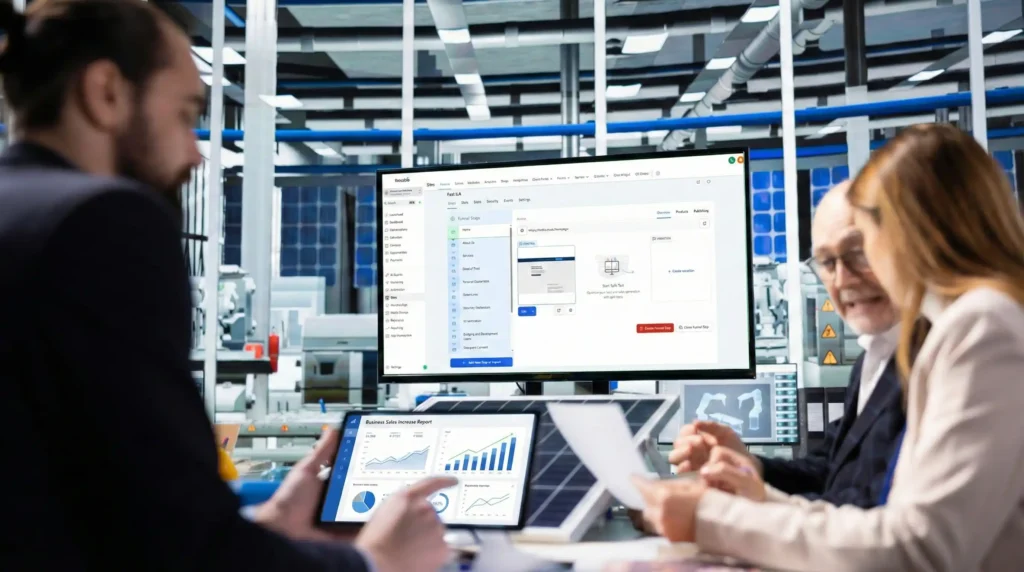 Sales funnels and landing pages helping businesses guide visitors toward clear actions.