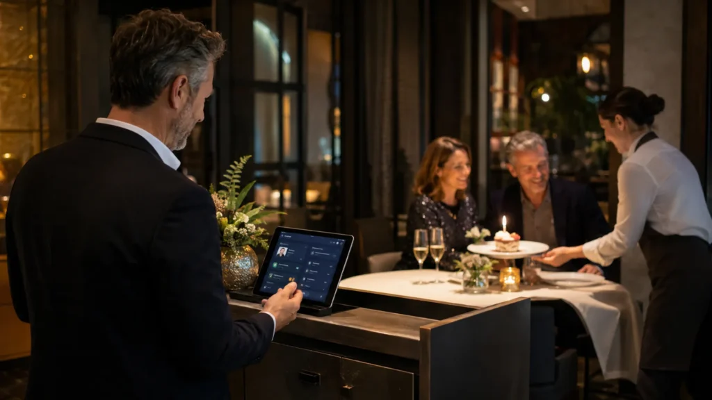 Restaurant re-engagement SMS campaign targeting lapsed repeat diners with personalised offer