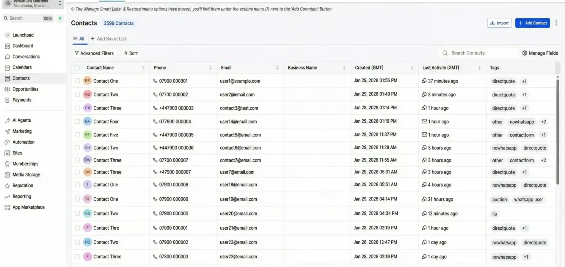 Fixxable call tracking
