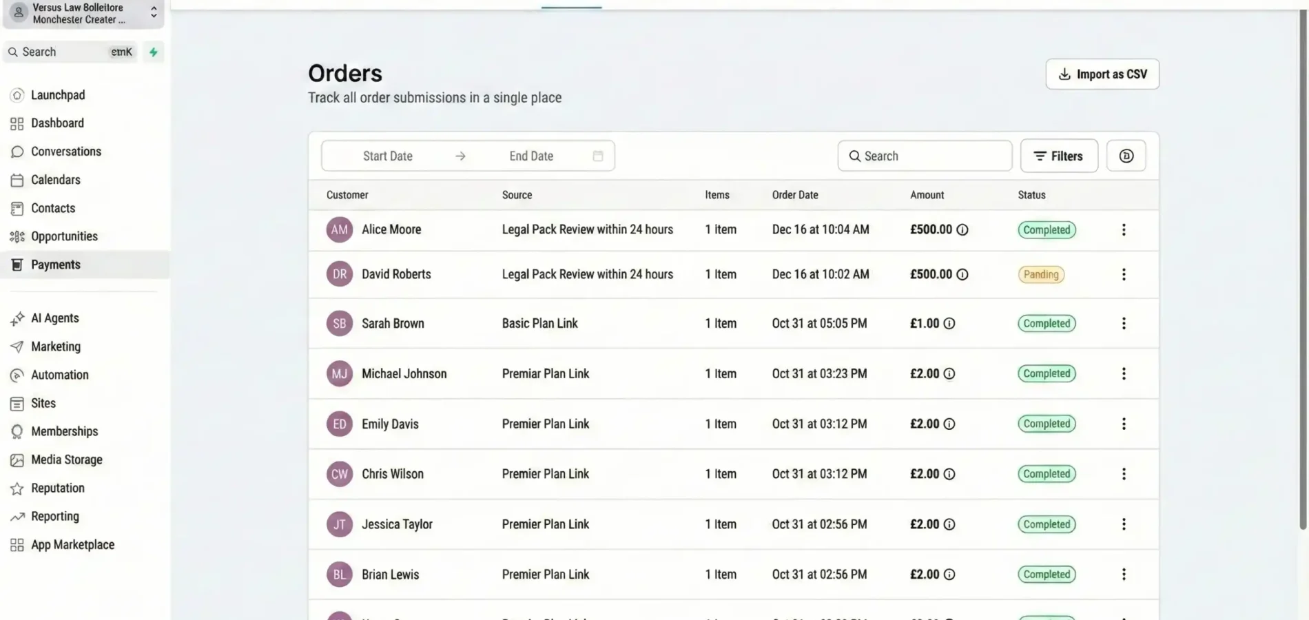 Fixxable payment automation